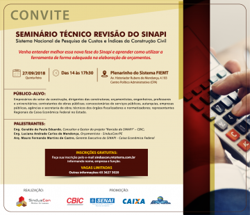 Seminário Técnico de Revisão SINAPI