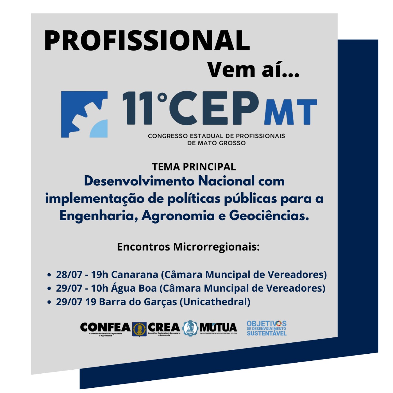 Canarana, Água Boa e Barra do Garças receberão 11ª edição do CEP nos