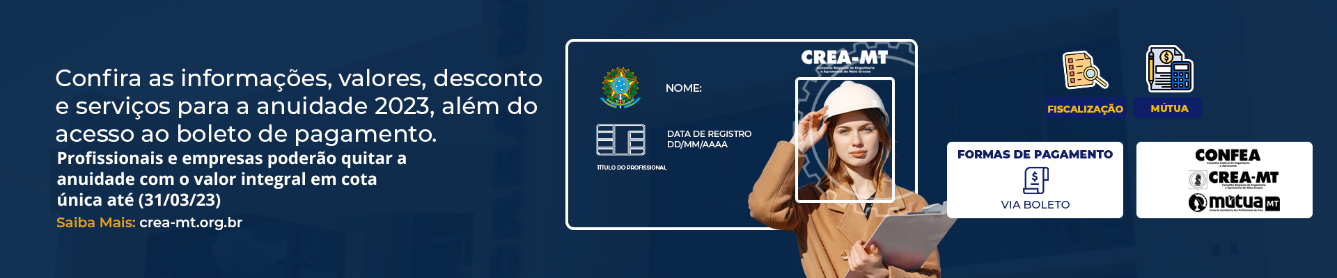 Empresas e profissionais poderão quitar a anuidade com valor integral em cota única até 31 de março