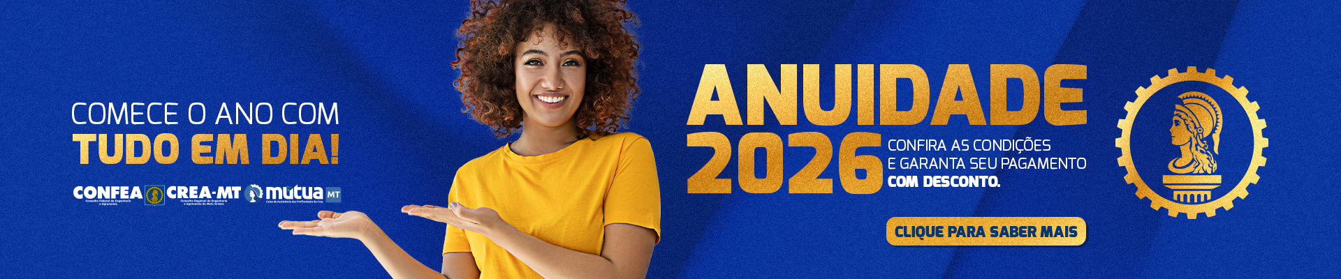 Crea-MT divulga valores da anuidade 2026 com isenções para recém-formados e titulares únicos de empresas; confira