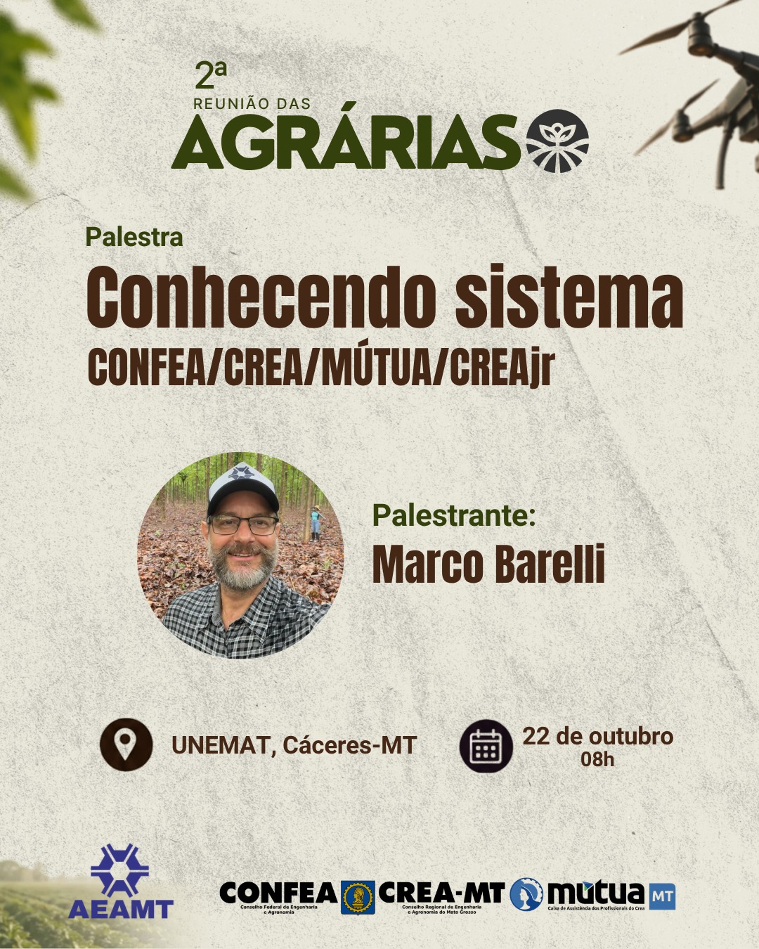 AEAMT promove palestra sobre Sistema Confea e Crea em Cáceres