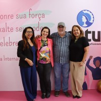 diretora-geral da Mútua-MT, Eng. Civil Marciane Prevedello Curvo, que recebeu as coordenadoras da Ameag e o presidente do Crea-MT